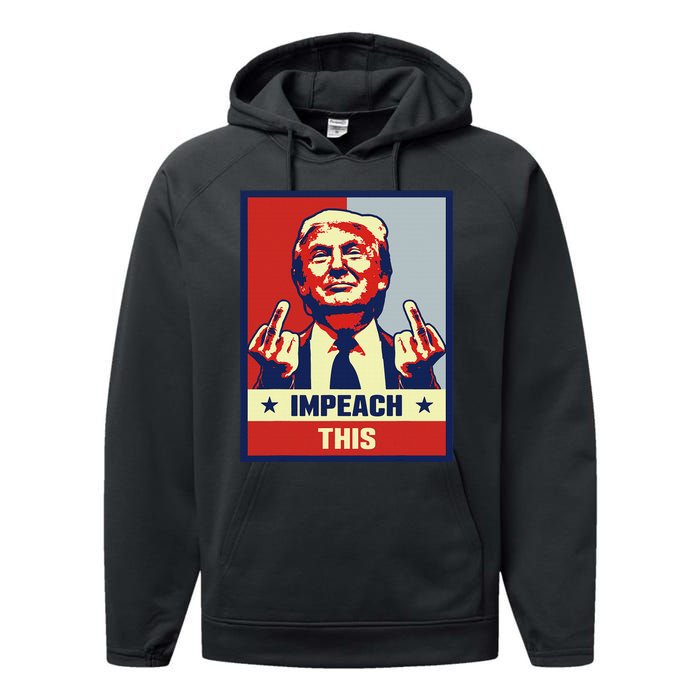 Pro Donald Trump Gifts Republican Conservative Impeach This Performance Fleece Hoodie