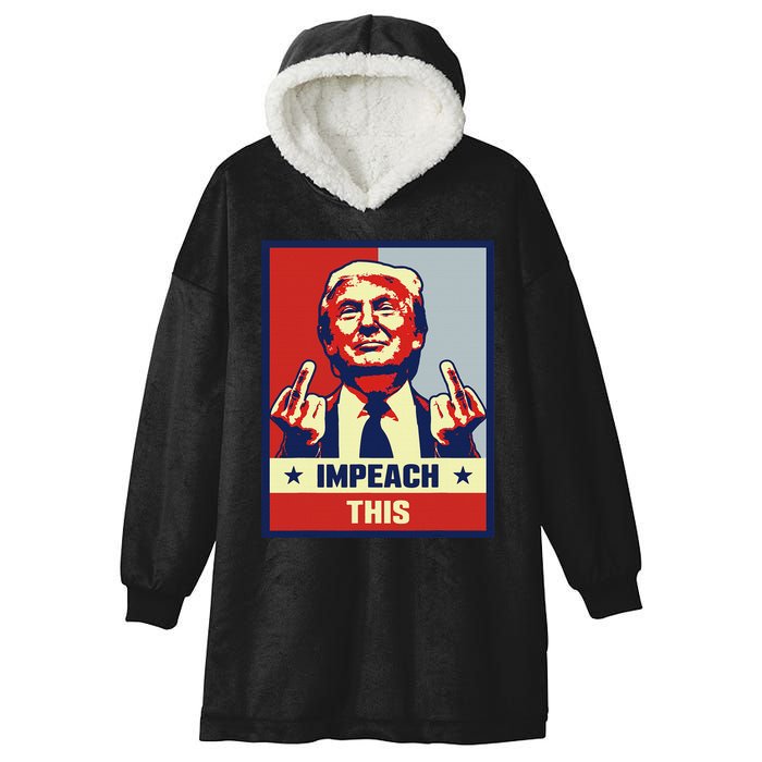 Pro Donald Trump Gifts Republican Conservative Impeach This Hooded Wearable Blanket