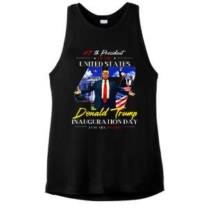 President Donald Trump Inauguration Day 2025 47th Usa Flag Ladies PosiCharge Tri-Blend Wicking Tank