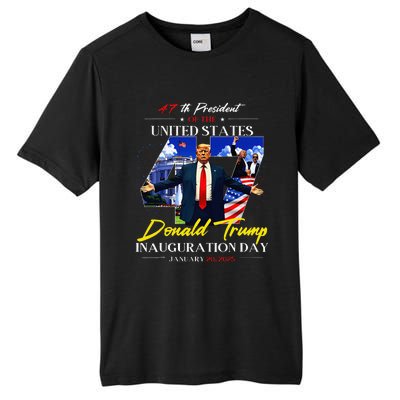 President Donald Trump Inauguration Day 2025 47th Usa Flag Tall Fusion ChromaSoft Performance T-Shirt