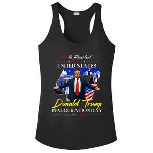 President Donald Trump Inauguration Day 2025 47th Usa Flag Ladies PosiCharge Competitor Racerback Tank