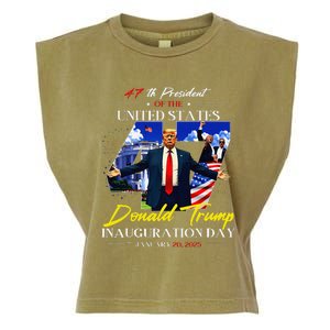 President Donald Trump Inauguration Day 2025 47th Usa Flag Garment-Dyed Women's Muscle Tee