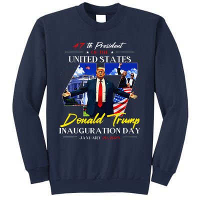 President Donald Trump Inauguration Day 2025 47th Usa Flag Sweatshirt