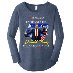 President Donald Trump Inauguration Day 2025 47th Usa Flag Women's Perfect Tri Tunic Long Sleeve Shirt