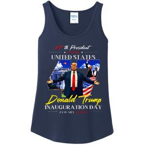 President Donald Trump Inauguration Day 2025 47th Usa Flag Ladies Essential Tank