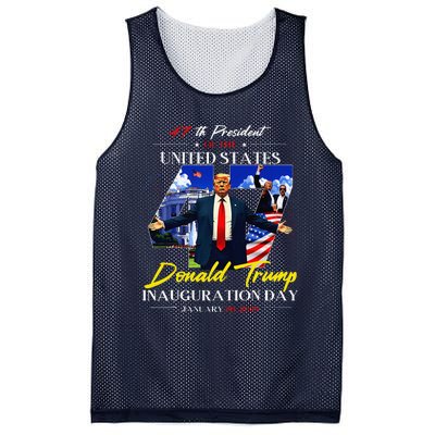 President Donald Trump Inauguration Day 2025 47th Usa Flag Mesh Reversible Basketball Jersey Tank