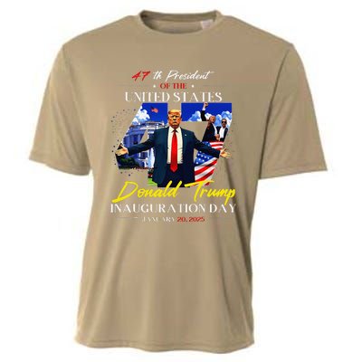 President Donald Trump Inauguration Day 2025 47th Usa Flag Cooling Performance Crew T-Shirt