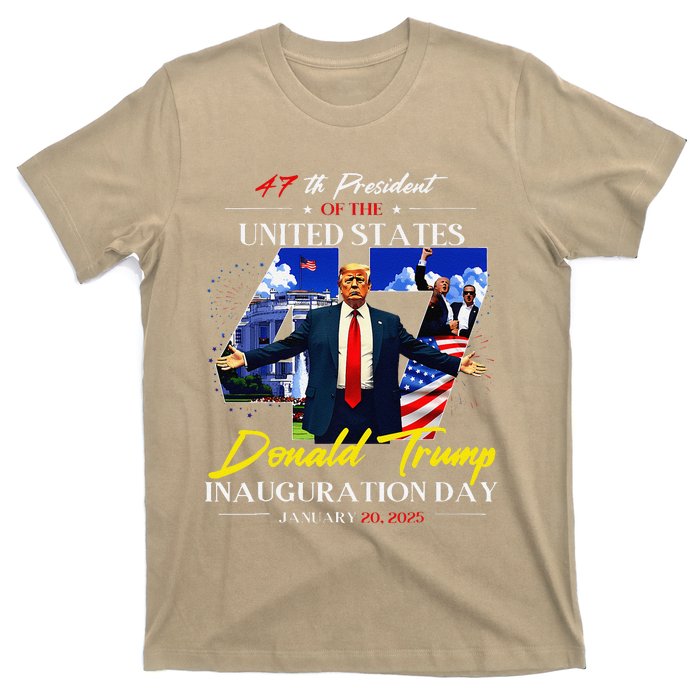 President Donald Trump Inauguration Day 2025 47th Usa Flag T-Shirt