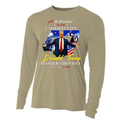 President Donald Trump Inauguration Day 2025 47th Usa Flag Cooling Performance Long Sleeve Crew