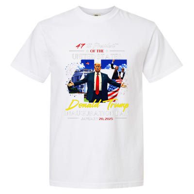 President Donald Trump Inauguration Day 2025 47th Usa Flag Garment-Dyed Heavyweight T-Shirt