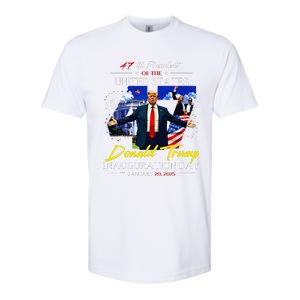 President Donald Trump Inauguration Day 2025 47th Usa Flag Softstyle CVC T-Shirt