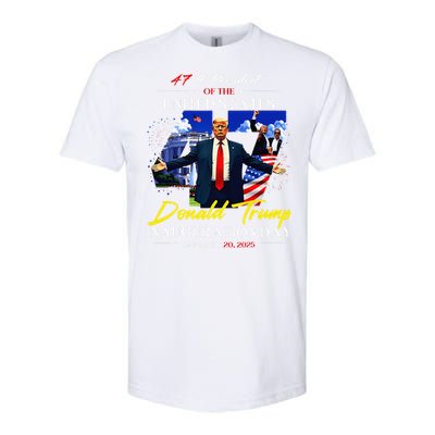 President Donald Trump Inauguration Day 2025 47th Usa Flag Softstyle CVC T-Shirt