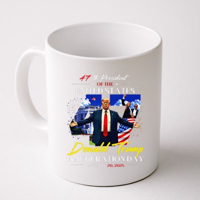 President Donald Trump Inauguration Day 2025 47th Usa Flag Coffee Mug