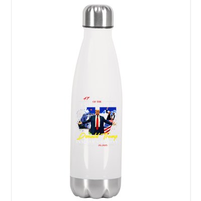 President Donald Trump Inauguration Day 2025 47th Usa Flag Stainless Steel Insulated Water Bottle