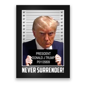 President Donald Trump Mugshot Never Surrender Poster