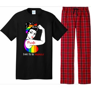 Pride Dare To Be Yourself Funny Lgbt Pride Funny Gift Pajama Set