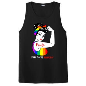 Pride Dare To Be Yourself Funny Lgbt Pride Funny Gift PosiCharge Competitor Tank