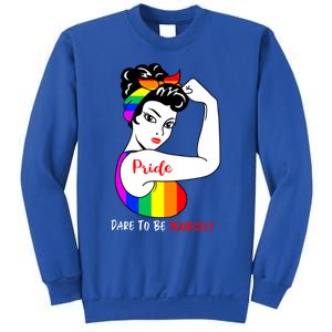 Pride Dare To Be Yourself Funny Lgbt Pride Funny Gift Sweatshirt