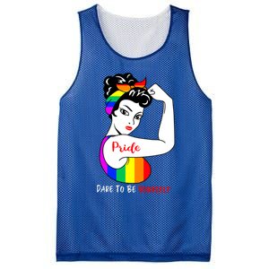 Pride Dare To Be Yourself Funny Lgbt Pride Funny Gift Mesh Reversible Basketball Jersey Tank