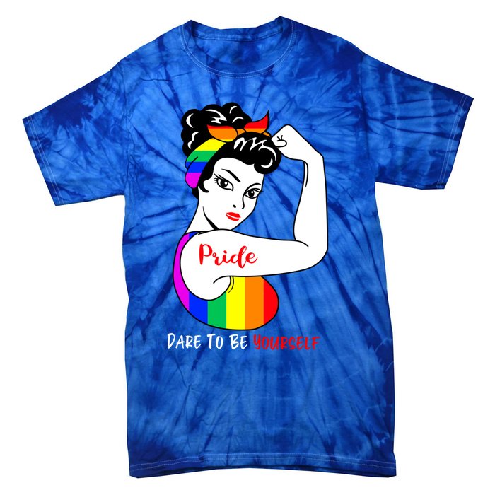 Pride Dare To Be Yourself Funny Lgbt Pride Funny Gift Tie-Dye T-Shirt