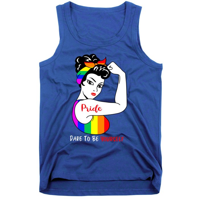 Pride Dare To Be Yourself Funny Lgbt Pride Funny Gift Tank Top