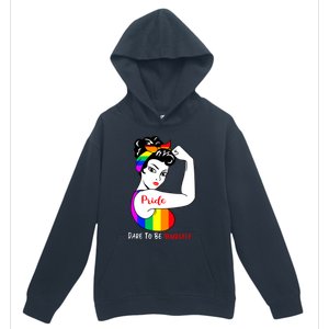 Pride Dare To Be Yourself Funny Lgbt Pride Funny Gift Urban Pullover Hoodie