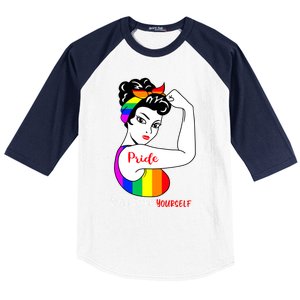 Pride Dare To Be Yourself Funny Lgbt Pride Funny Gift Baseball Sleeve Shirt