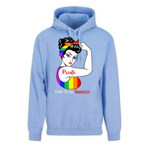 Pride Dare To Be Yourself Funny Lgbt Pride Funny Gift Unisex Surf Hoodie