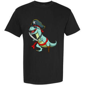 Pirate Dinosaur T Rex Funny Tyrannosaurus Halloween Garment-Dyed Heavyweight T-Shirt