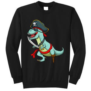 Pirate Dinosaur T Rex Funny Tyrannosaurus Halloween Sweatshirt