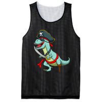 Pirate Dinosaur T Rex Funny Tyrannosaurus Halloween Mesh Reversible Basketball Jersey Tank