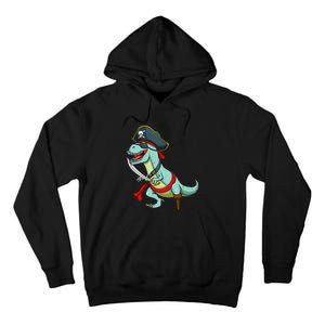 Pirate Dinosaur T Rex Funny Tyrannosaurus Halloween Tall Hoodie