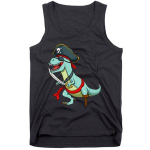 Pirate Dinosaur T Rex Funny Tyrannosaurus Halloween Tank Top