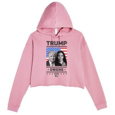 President Donald Trump And Vice President Candace Owens 2024 Crop Fleece Hoodie