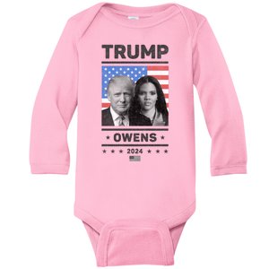 President Donald Trump And Vice President Candace Owens 2024 Baby Long Sleeve Bodysuit