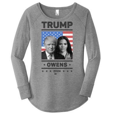 President Donald Trump And Vice President Candace Owens 2024 Women's Perfect Tri Tunic Long Sleeve Shirt