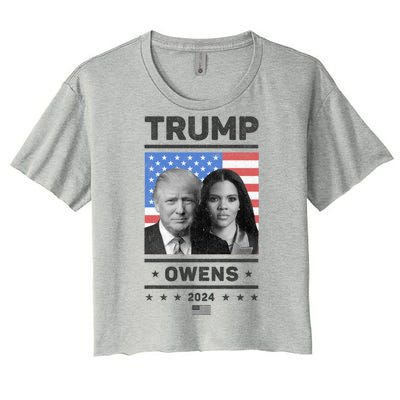 President Donald Trump And Vice President Candace Owens 2024 Women's Crop Top Tee