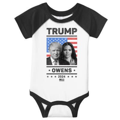 President Donald Trump And Vice President Candace Owens 2024 Infant Baby Jersey Bodysuit