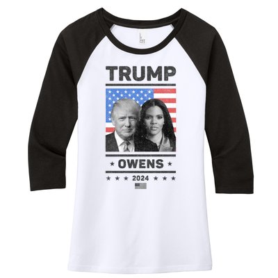 President Donald Trump And Vice President Candace Owens 2024 Women's Tri-Blend 3/4-Sleeve Raglan Shirt