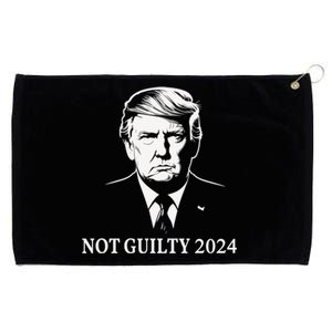 President Donald Trump Mugshot 2024 Not Guilty Supporter Grommeted Golf Towel