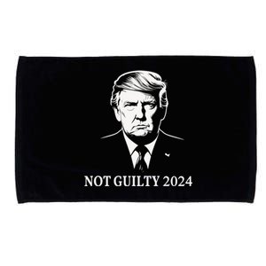 President Donald Trump Mugshot 2024 Not Guilty Supporter Microfiber Hand Towel