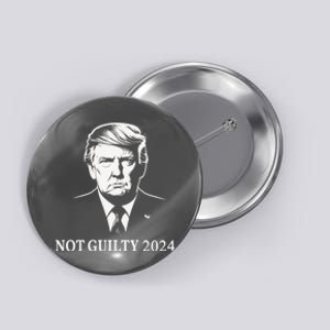 President Donald Trump Mugshot 2024 Not Guilty Supporter Button