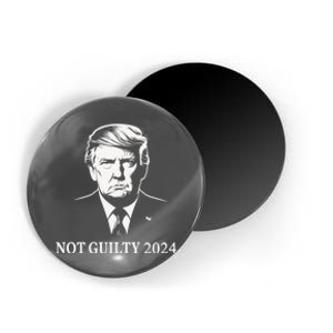 President Donald Trump Mugshot 2024 Not Guilty Supporter Magnet