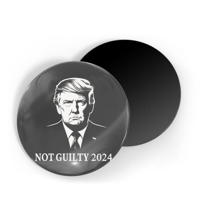 President Donald Trump Mugshot 2024 Not Guilty Supporter Magnet