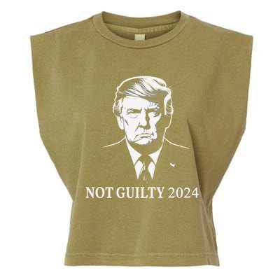 President Donald Trump Mugshot 2024 Not Guilty Supporter Garment-Dyed Women's Muscle Tee