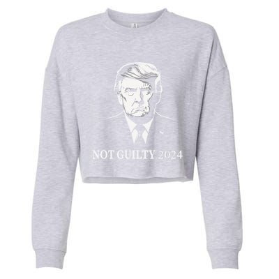 President Donald Trump Mugshot 2024 Not Guilty Supporter Cropped Pullover Crew