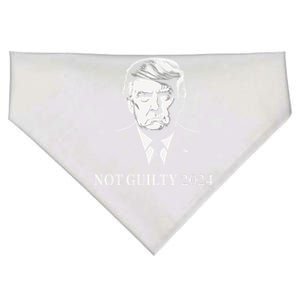 President Donald Trump Mugshot 2024 Not Guilty Supporter USA-Made Doggie Bandana