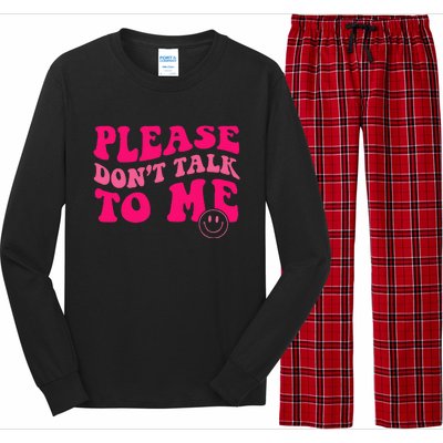 Please DonT Talk To Me Groovy Long Sleeve Pajama Set