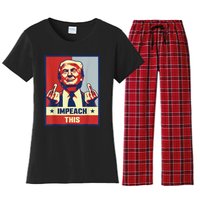 Pro Donald Trump Gifts Republican Conservative Impeach This Women's Flannel Pajama Set