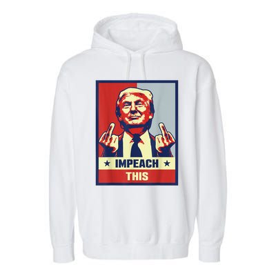 Pro Donald Trump Gifts Republican Conservative Impeach This Garment-Dyed Fleece Hoodie